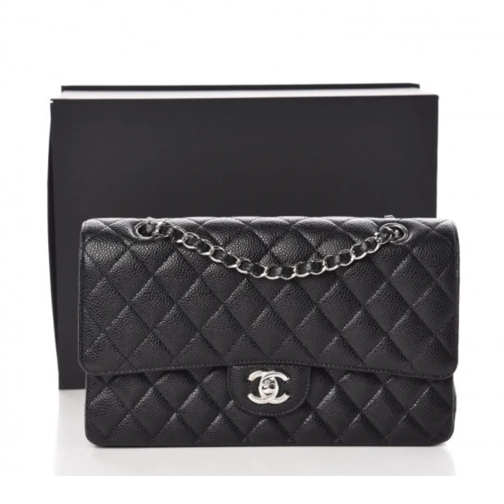 Authentic CHANEL Caviar Medium Double Flap Bag - Picture 1 of 8